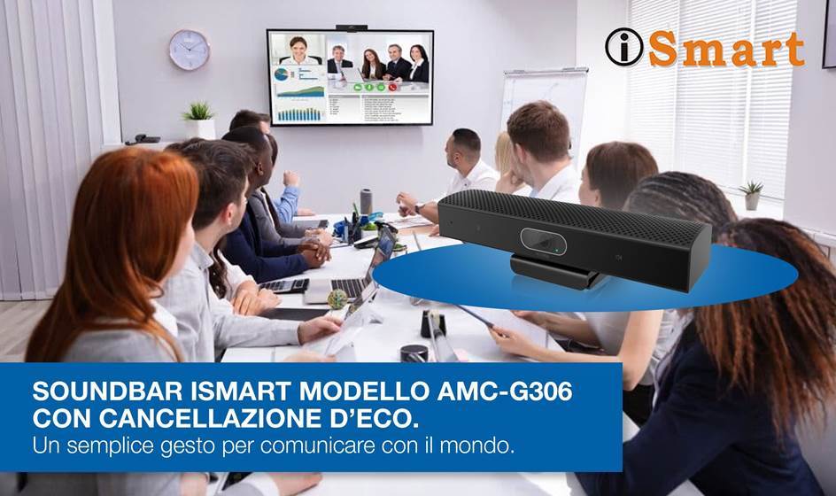 Soundbar ISmart modello AMC-G306 con cancellazione d’eco